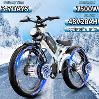 DUOTTS Electric Bike 1500W Powerful Motor 48V20AH Lithium Battery Hydraulic Brake E-bike 26*4-in Fat Tire Snow Electric Bicycle