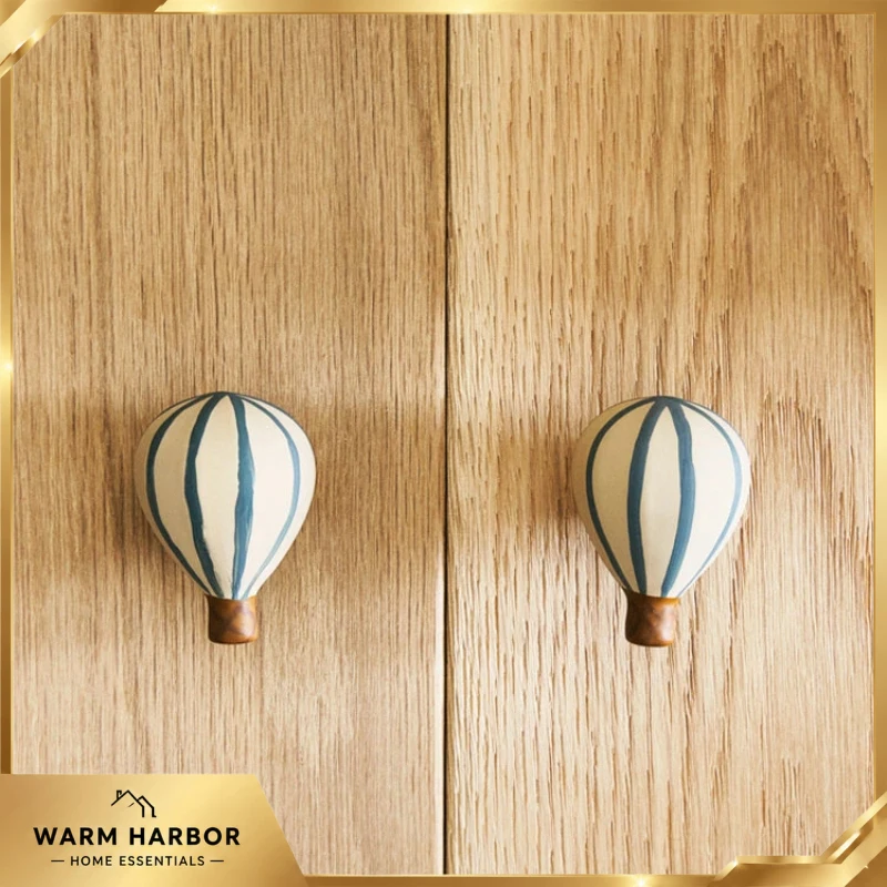 Zarahome Balloon Shape Ceramic Cabinet Handles Set Of 2 European Style Drawer Knobs Creative Home Furniture Hardware Decor