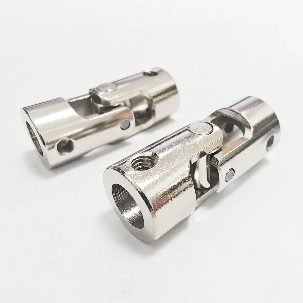 New Metal Cardan Joint 2.3/3/4/5/6/8/10/12mm Universal Motor Connector Multiple Size Silver Shaft Coupler for RC Car Boat