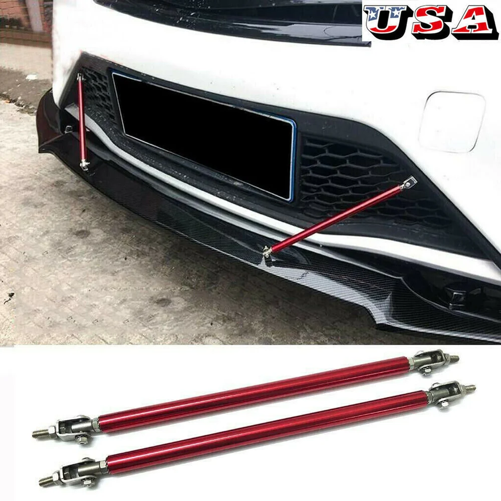 

Universal Car Accessories Parts Red Adjustable Front Bumper Lip Splitter Strut Rod Support Bar 15cm for civic fc fk7 fk8