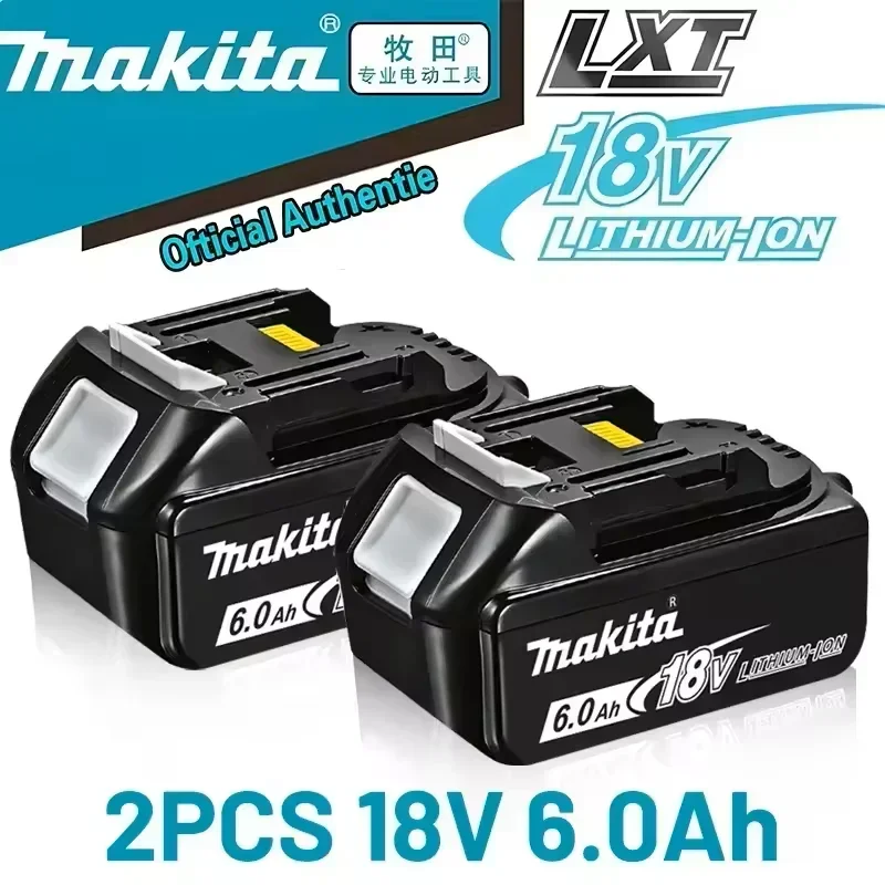 

Original Makita 18V 6A Rechargeable Power Tools Battery 18V makita with LED Li-ion Replacement LXT BL1860B BL1860 BL1850 Charger