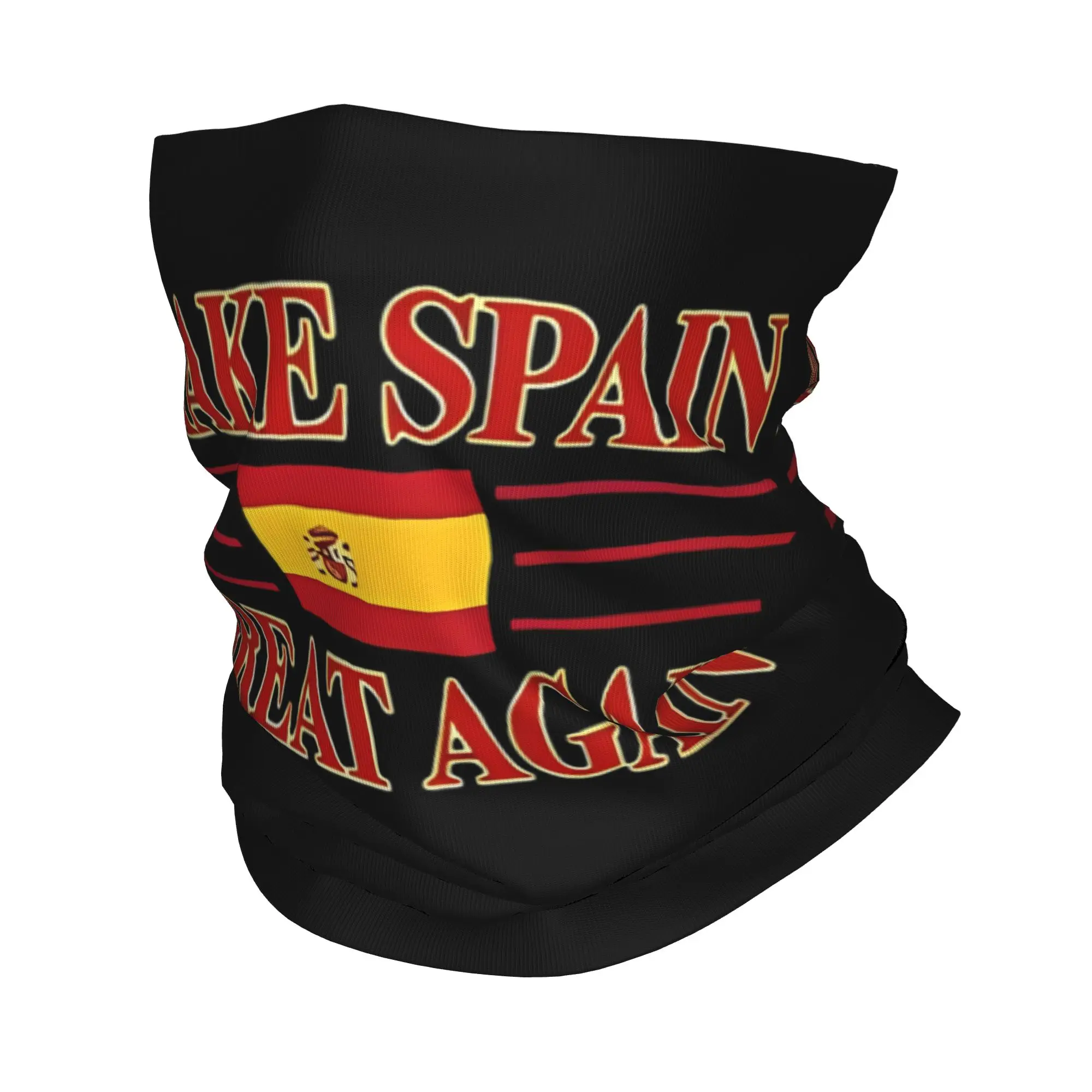 Make Spain Great Again Spanish Pride Bandana Neck Cover Printed Espana Balaclavas Wrap Scarf Multi-use Headband Fishing Adult