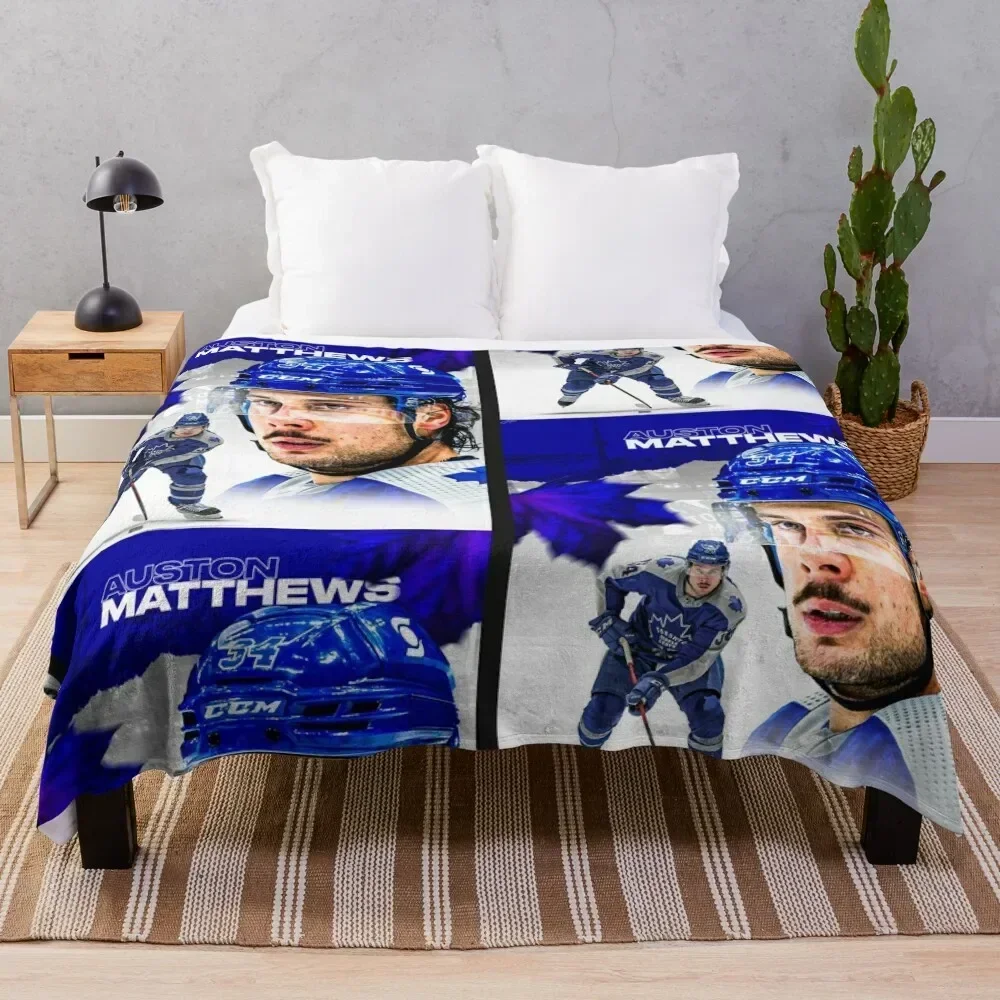 

Auston Matthews Throw Blanket Thins Fashion Sofas Travel bed plaid Blankets