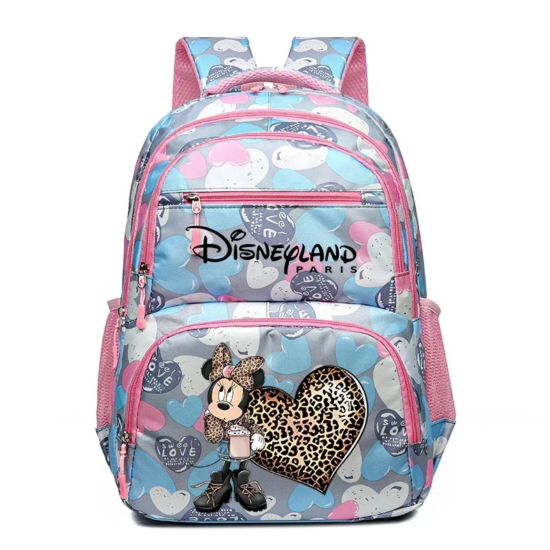 Disney Mickey Mouse Women Student Large Capacity School Bags for Girls Teenager Multi-pocket Schoolbag Rucksack Laptop Backpack