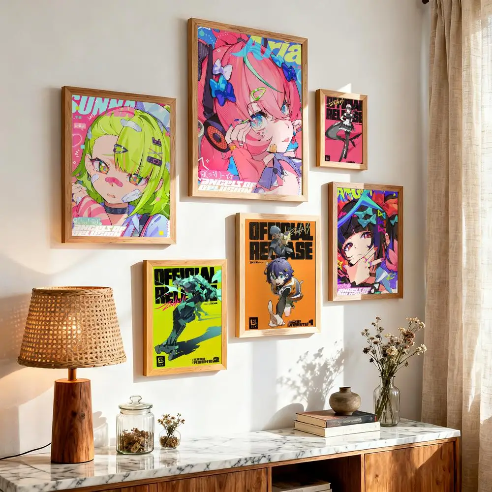 Game ZZZ Z-Zenless Zone Zero Painting Calligraphy Aesthetic Canvas Wall Poster Modern Room Bedroom Cafe Wall Artwork