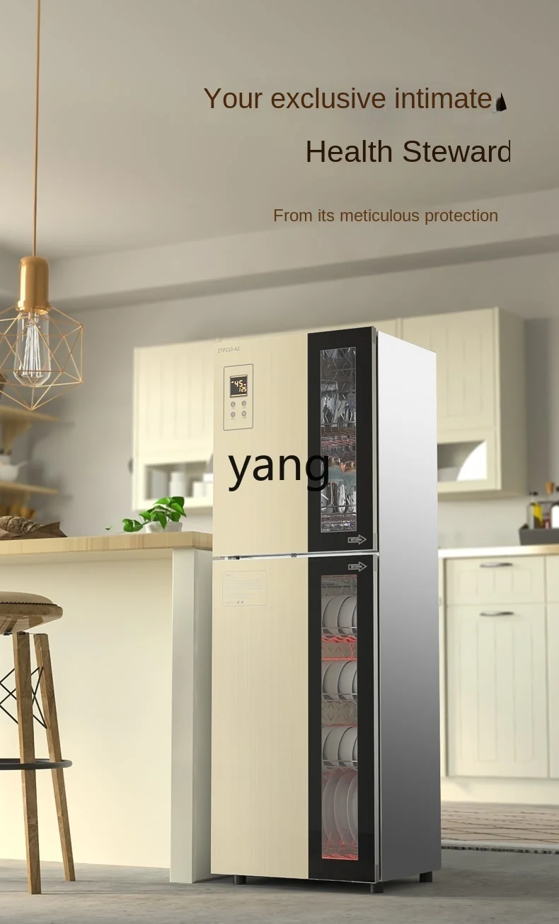 وعاء CX صغير الحجم ذو سعة كبيرة تجاري من الفولاذ المقاوم للصدأ وخالي من التصريف وعيدان تناول الطعام وخزانة معقمة عمودية #2