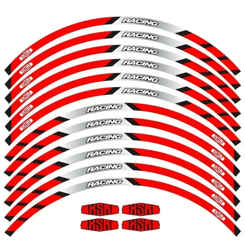 Para Yamaha XSR 125 155 700 900 Piezas de motor Rueda de contorno Decoración Calcomanía Etiqueta - B