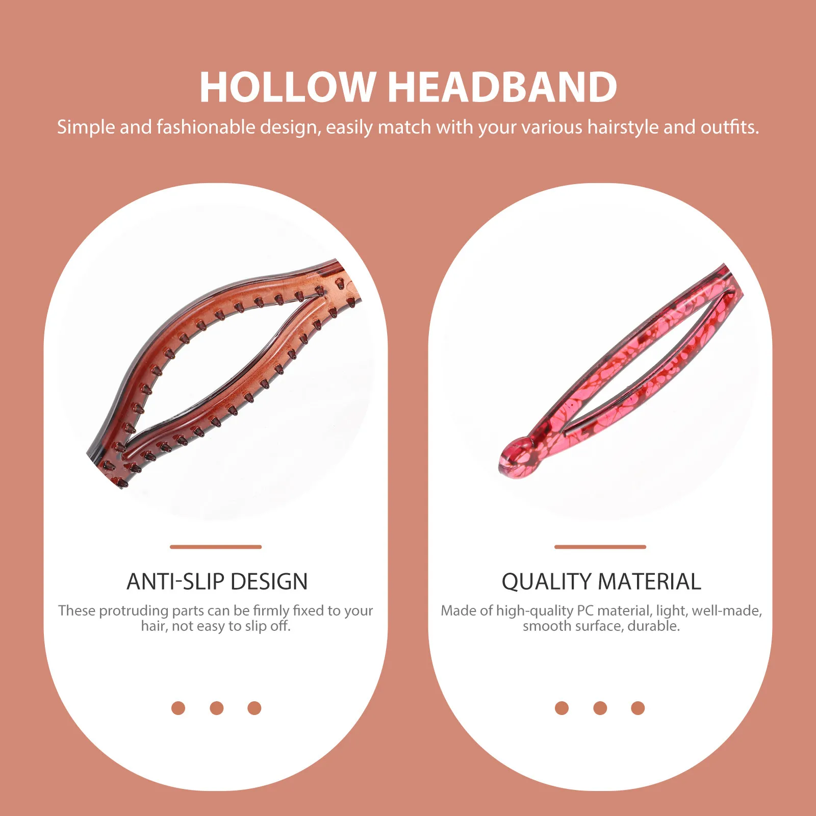

4Pcs Hollow-Out Hairband for Women Stylish Mesh Headband Lightweight Comfortable Daily Party Prom Banquet Hair Accessory Chic