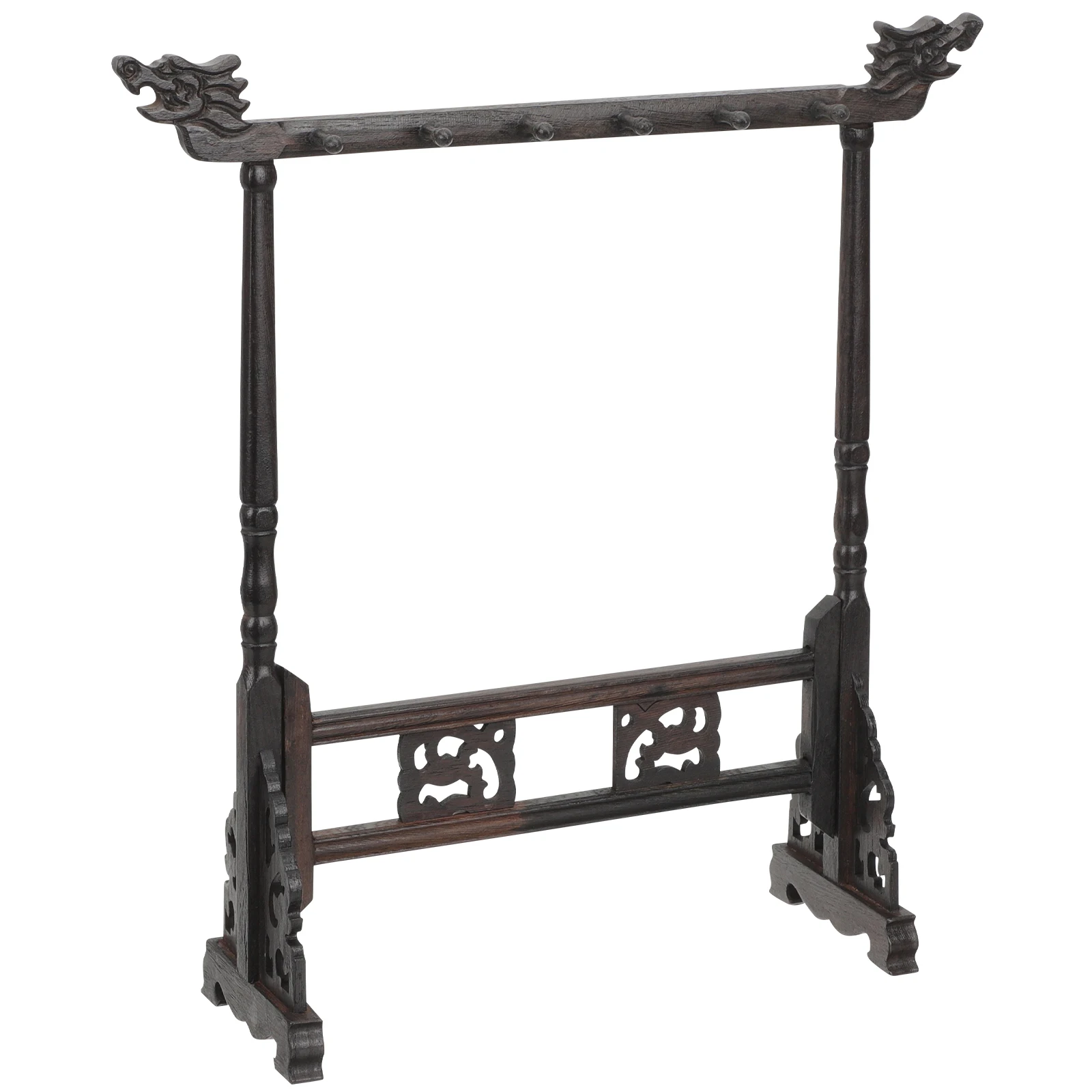 Wooden Brush Holder Coffee Color Stand Home Office Supply Calligraphy Brushes Storage Rack Pen Supplies Lightweight