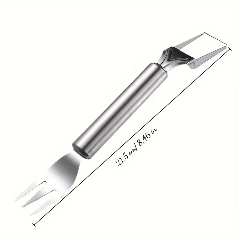 1pc 2-in-1 Creative Watermelon Slicer, Stainless Steel Watermelon Fork, Watermelon Knife, Fruit Divider