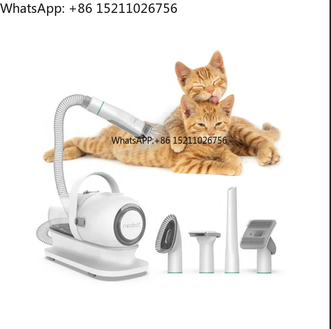 Neakasa P1 Pro Eco-Friendly 5 in 1 Dog Cat Hair Brush Trimmer Kit Pet Grooming Vacuum with Clipper Made of Plastic