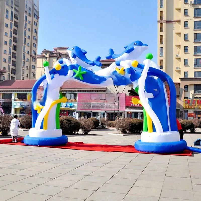 

Animal Promotional Inflatable Marine Entrance Arch Marine Park Activity Decoration Inflatable Dolphin Arch