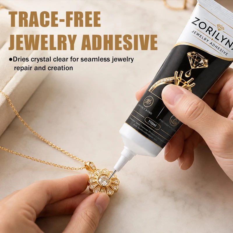 Professional Jewelry Adhesive Liquid Invisible Bond for Fixing Detached Gems Rhinestones and Rings Strong Holding Formula 110ml