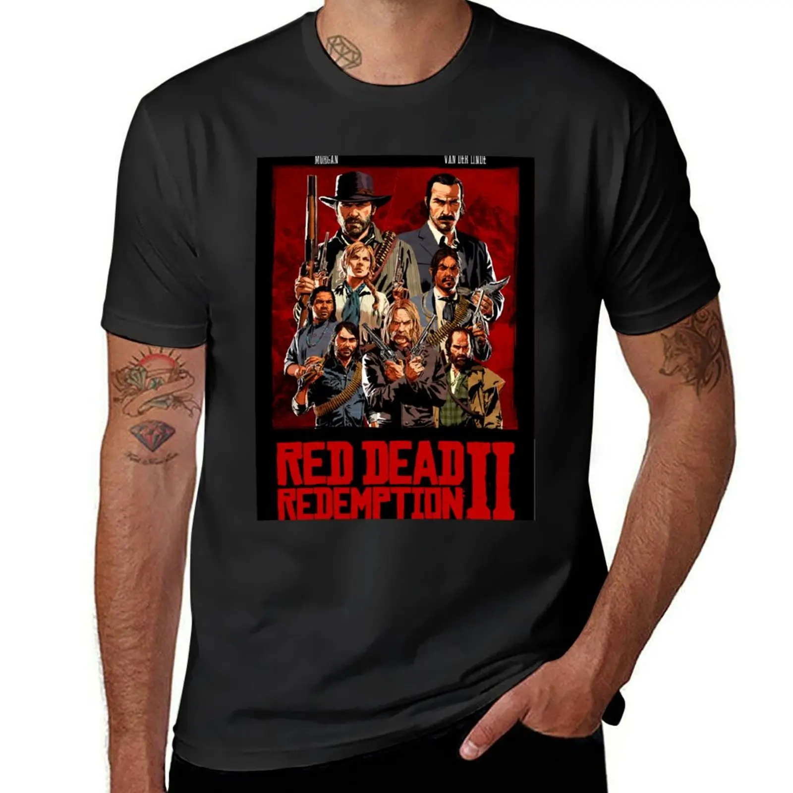 Arthur Morgan Van Der Linde T-Shirt graphics blacks kawaii clothes sports fans sweat shirts, men
