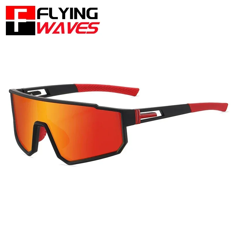 FLYING WAVES UV400 Polarisierte Fahrrad-Sonnenbrille, Unisex, winddicht, Outdoor-Sportbrille für Männer und Frauen, Softball, Pickleball, Wandern