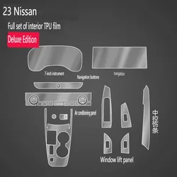 Tpu Transparent Film for 2023 Nissan Qashqai Car Interior Sticker Center Console Dashboard Screen Protection Film Accessories