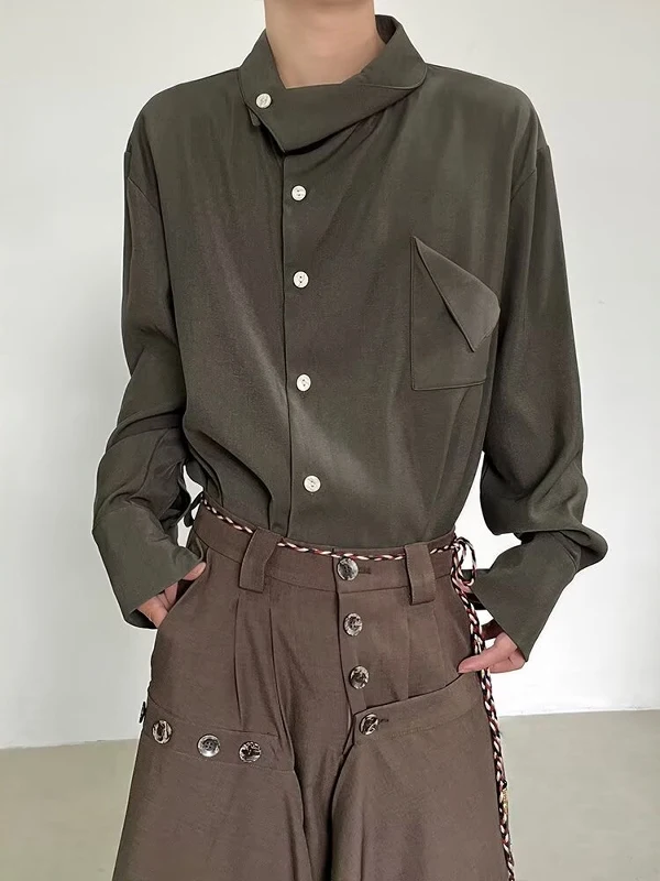 

Spring Summer ex mat Design Sensation irt Vintage Ele Collar High-End Feeling Neutral irt Men Women