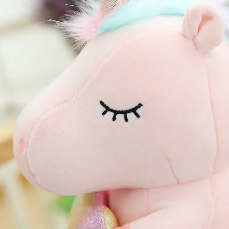 Cartoon Dream Unicorn Plush Toys Lovely Heart Unicorn With Wing Fluffy Dolls Soft Stuffed Animal Pillow Girls Boys Birthday Gift