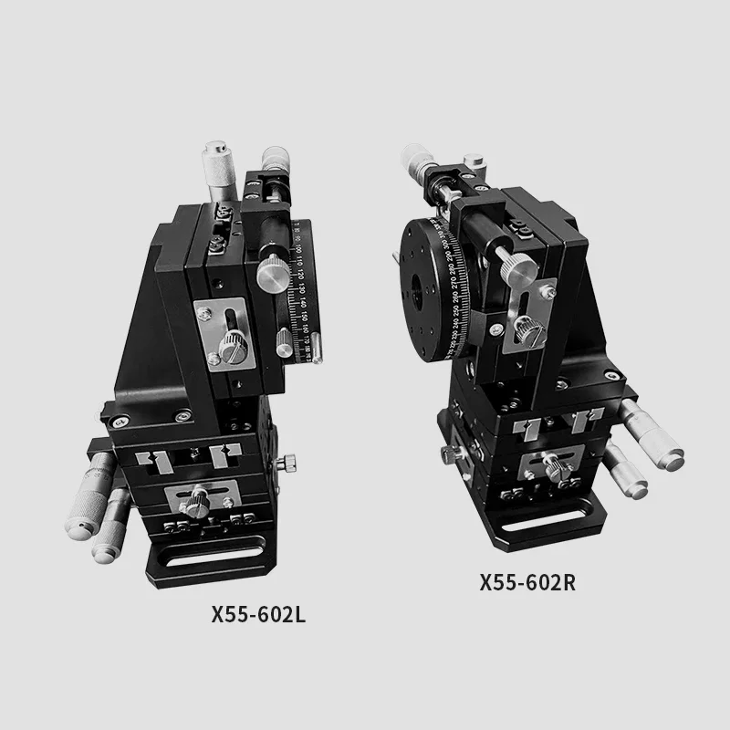 Manual Crossed Roller Positioning Stage Motion Control Systems 5-axis Linear Stages with Rotation