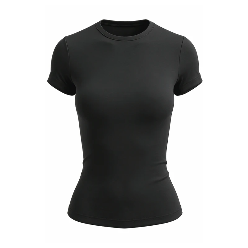 3 stuks groothandel dames T-shirt slank korte mouw rekbaar zacht basic top casual dagelijks o-hals zomer mode huidvriendelijk tee Y2K