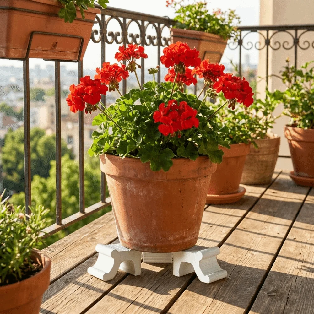 3PCS 3D Printed Flower Pot Stands Decorative Minimalist Plant Pot Supports Base Pads Plastic Plant Pot Riser Home Decor