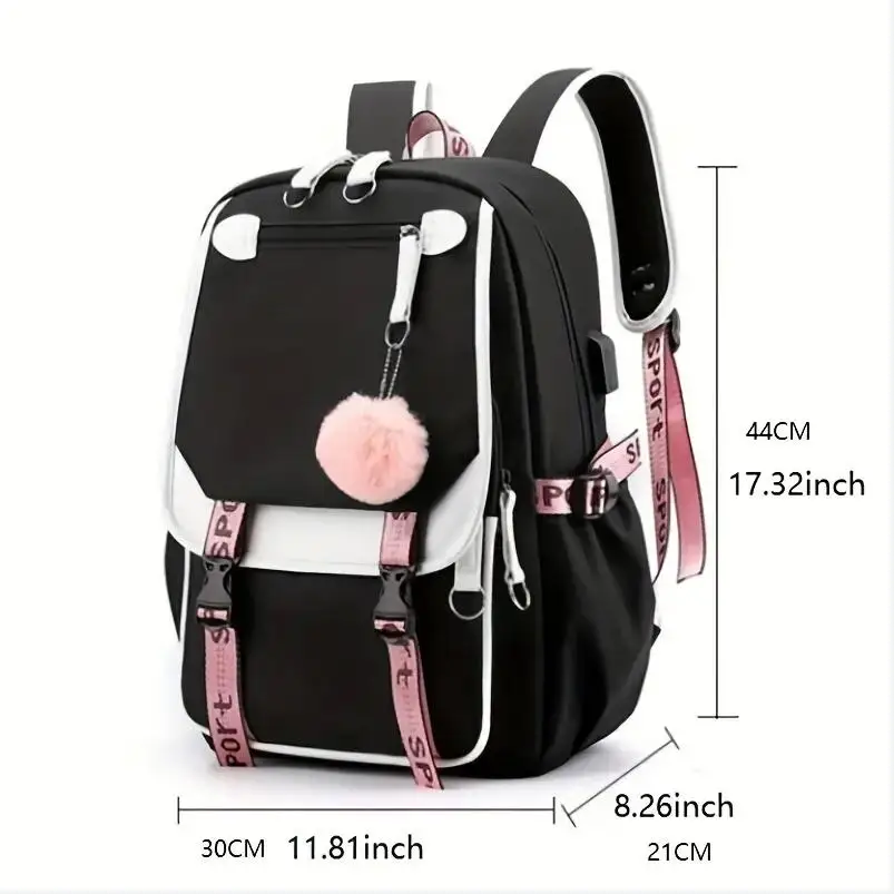 Lilo Stitch Boys Girls Schoolbags Teenager USB Charging Laptop Backpack Women Men Rucksack Travel Bag Mochila