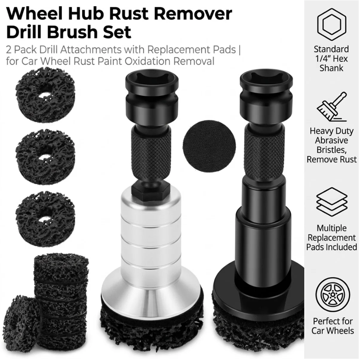 Auto Wheel Hub Rust Remover Kit 1/2