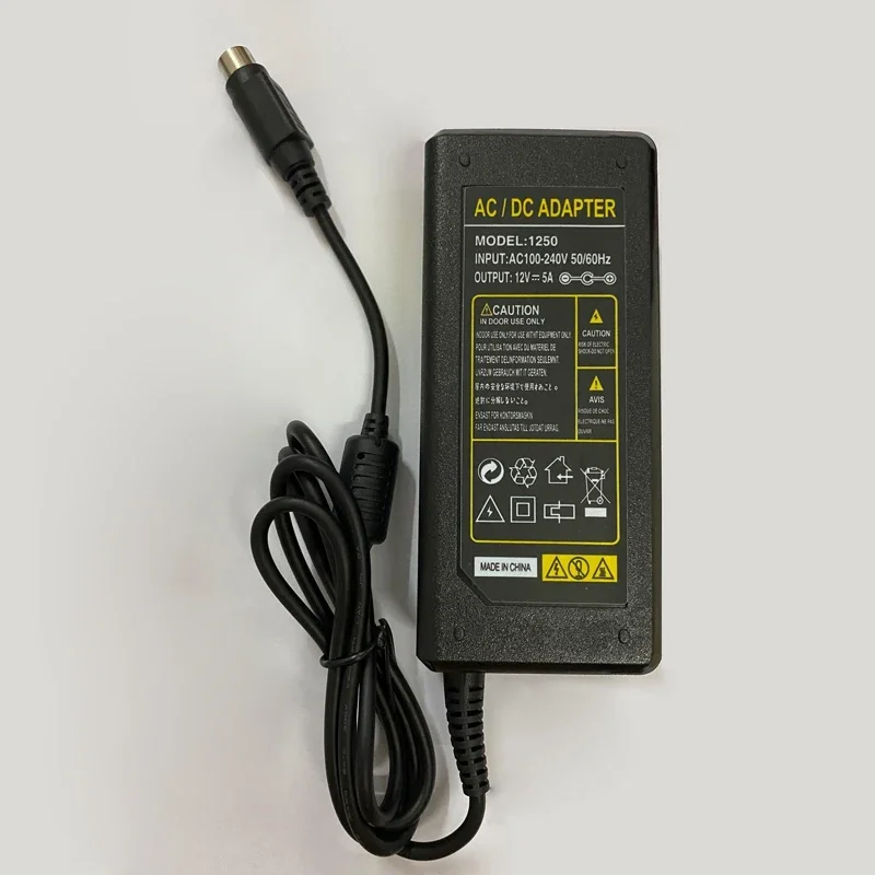 4-pin 12v 5A AC adapter Charger power compatible for Sanyo clt2054 LCD TV monitor