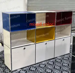 Balance Modular Module Furniture Customized Metal Stainless Steel Cabinet Storage  Sideboard Shelf DIY Living Room