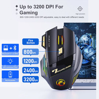 Gaming Wireless Mouse USB IMICE GW-X7 3200DPI Dual Mode Rechargeable 7 Keys 2.4Ghz Silent Mouse Bluetooth 7-color Breathing LED