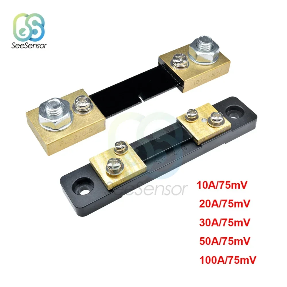 External Shunt FL-2 Current Measure Shunt Resistors 10A 20A 30A 50A 100A/75mV Current Meter Shunt For Ammeter Amp Meter