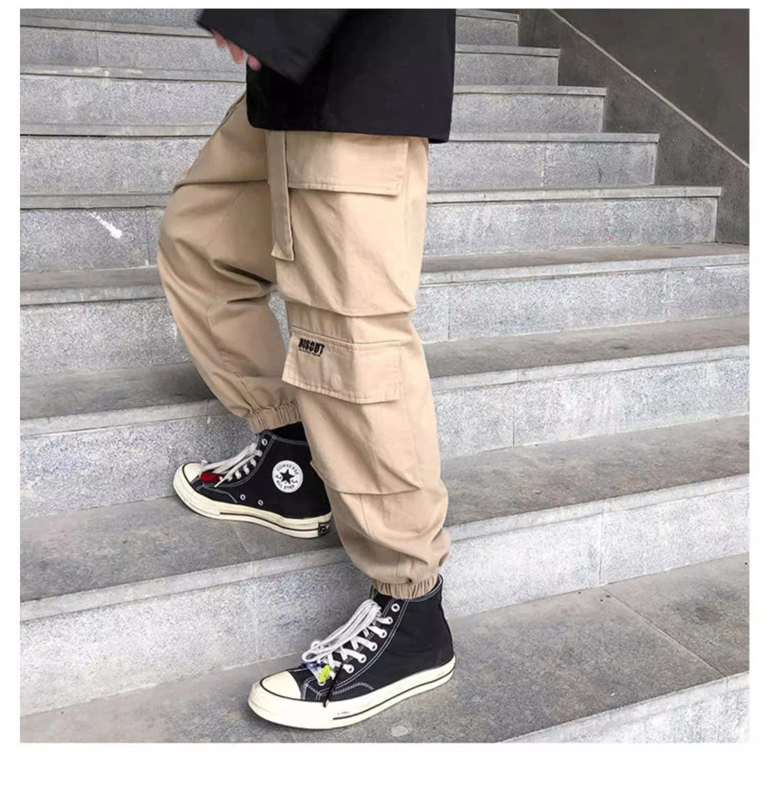 

2024 Japanese style loose straight leg workwear pants, men's trendy wide leg casual pants, spring and autumn retro versatile pan