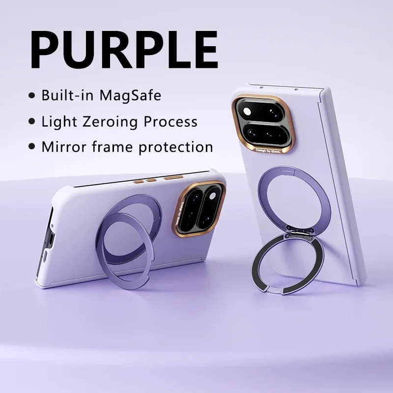 360 Rotating Magnetic Stand Skin Feel Case For Google Pixel 11 PRO FOLD For Magsafe Shockproof Hinge Protection Slim Fit Cover