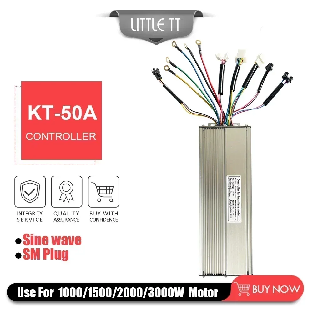 

48VKT-50A MTB E-bike Sinewave Controller With Lightline SM Plug For 11500W 2000W 3000W Brushless Motor For KT Series