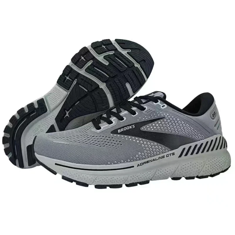 Running Shoes Adrenaline GTS 22 Black Ebony Men Long-Distance Road BROOKS Sport Training Casual Sneakers