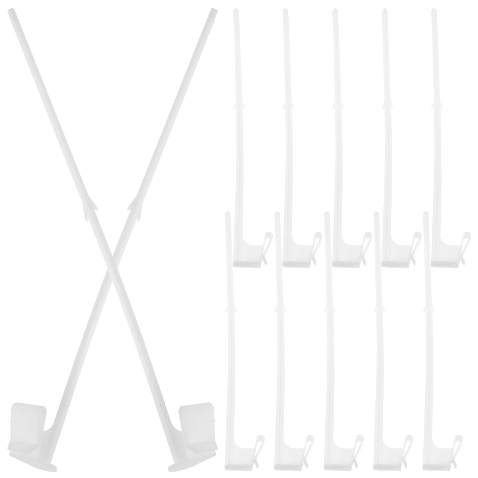 

12 Pcs Holder Car Window Flagpole Decoration Holiday Clip-on Nation Support Poles
