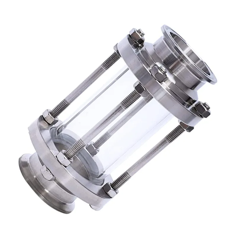 

Fit 38mm Pipe OD SUS 304 Stainless Steel Fitting Homebrew Diary Product 1.5" Tri Clamp Clover Sanitay Flow Sight Glass Diopter