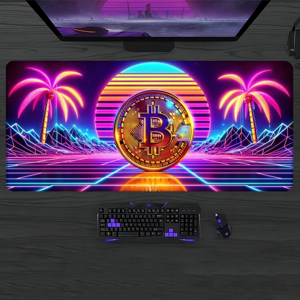 

Bitcoin Mouse Pad Gamer Pc Gaming Accessories Rubber Mat XXL Deskmat Mats Keyboard Cabinet Mause Laptops