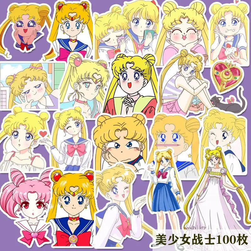 Bandai Sailor Moon Tags Decorative Waterproof Stickers Surprises Comics Souvenirs Trendy Toys Animations Decorations Gifts Cute - view 2