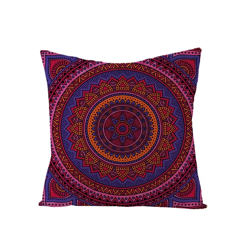 Funda de almohada decorativa étnica Bohemia para sofá, funda de almohada de Mandala para decoración del hogar