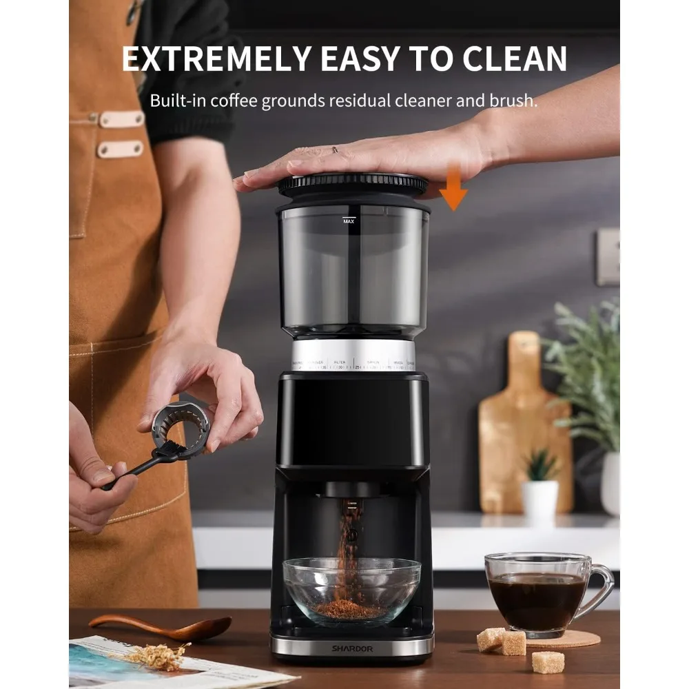 

Conical Burr Espresso Coffee Grinder Electric with Precision Timer 2.0,Touchscreen Adjustable Burr Mill with 51 Precise Settings