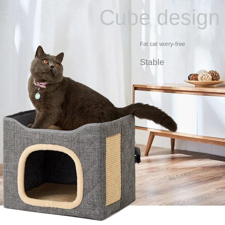 

Four Seasons Storage Double Floor Pet Cat House Folding Dog Cat Cage Winter Summer Car Cat House Pet Supplies Accessories