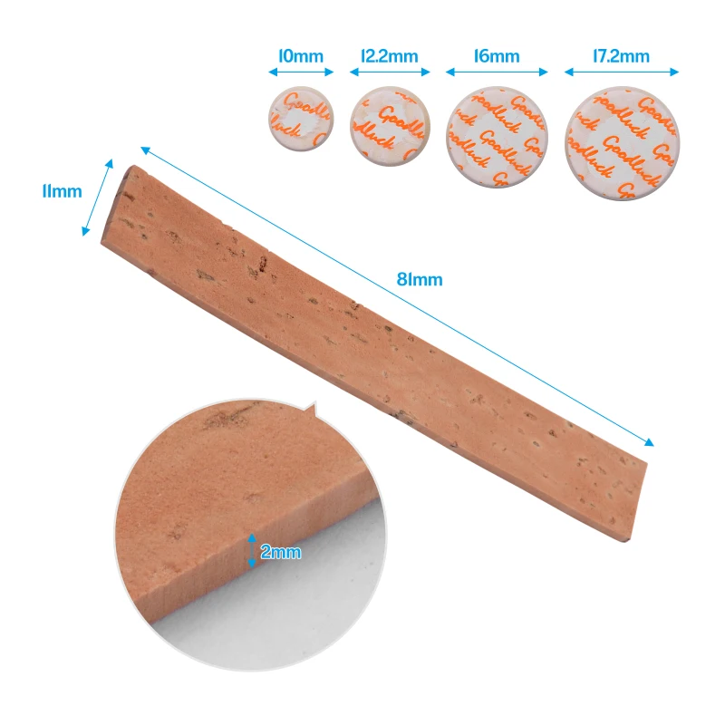 Clarinet Neck Joint Cork and Pad Set 10 Piece of Clarinet Neck Joint Cork 17 Piece Clarinet Pads for Bb Clarinet.