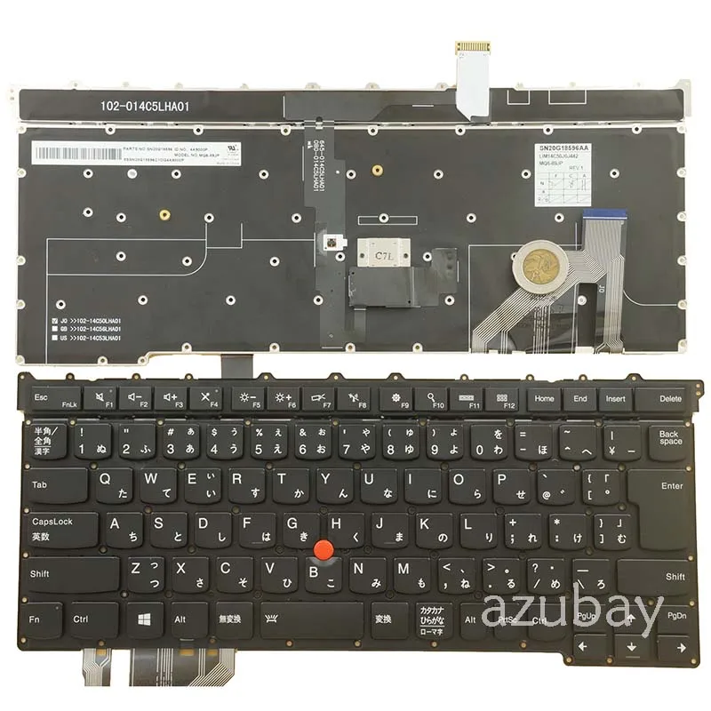 

Японская клавиатура для Lenovo Thinkpad X1 Carbon 3-го поколения (тип 20BS, 20BT) Y2015, 00HT331 00HN976 SN2Q18596 с подсветкой, без крышки