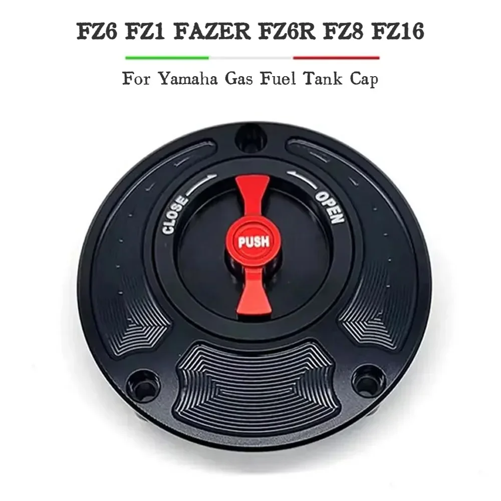 CNC Aluminum Keyless Fuel Tank Cap Cover Fits Yamaha FZ6 FZ1 Fazer FZ6R FZ8 FZ16 Motorcycle Accessories All Years