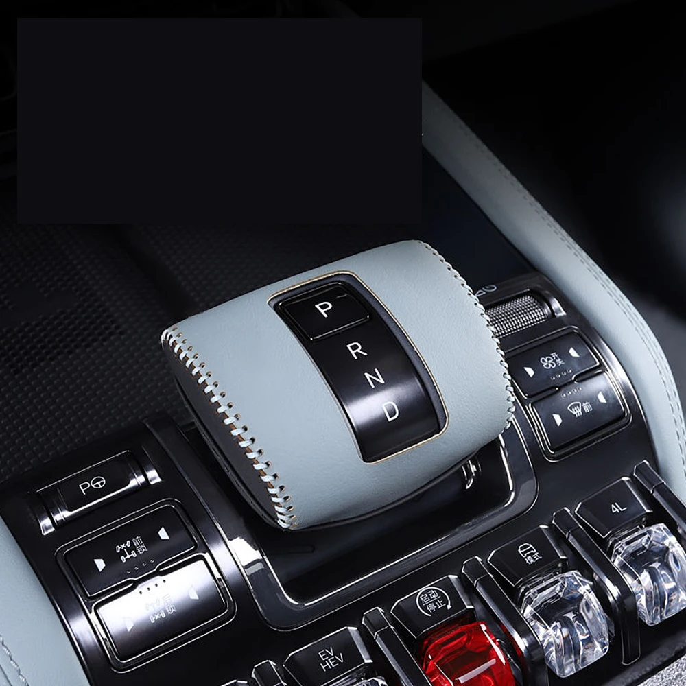 

For BYD Leopard 5 2023 2024 2025 Leather Car Interior Transmission Gear Shift Handle Cover Shifter Knob Gear Head Trim