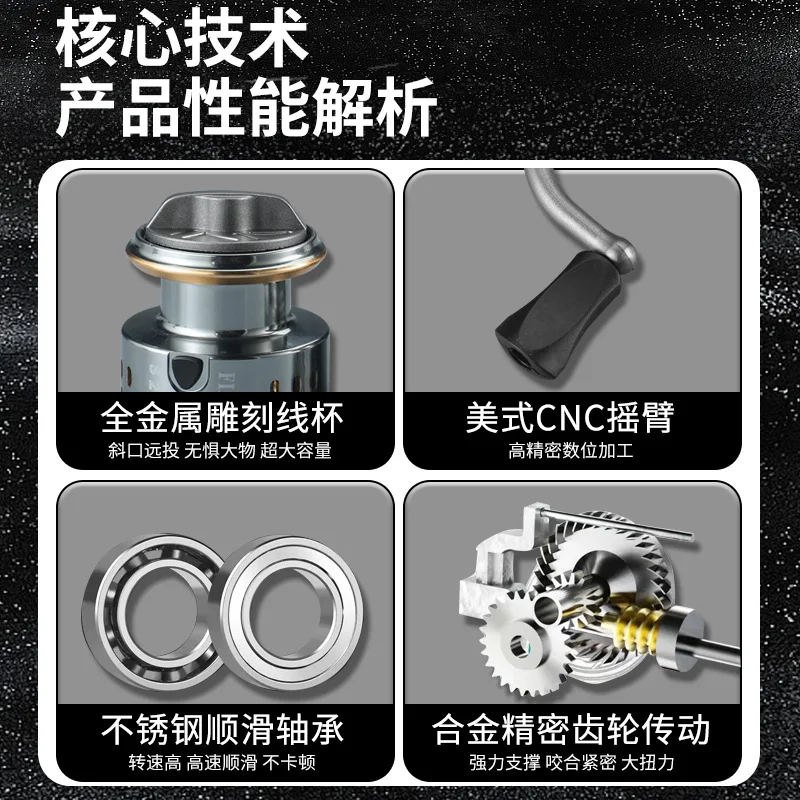 All-metal wire cup micro-object genuine fishing wheel Luya far throw rod stone rod fishing line wheel