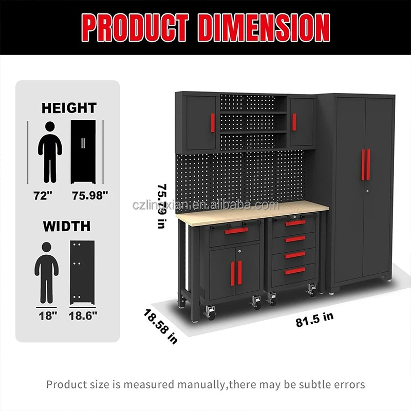 12 Piece Professional Metal Customized Heavy Duty Steel Garage Large Tool Cabinet Garage Cabinet Set