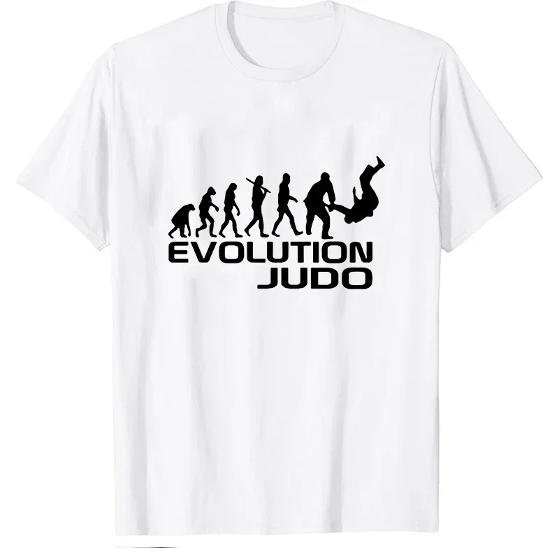 New Summer T-shirts Evolution of Judo Tshirt Funny Adult Men Tshirts O-neck Short Sleeve T Shirts Judo Graphic Tees Brand Tops