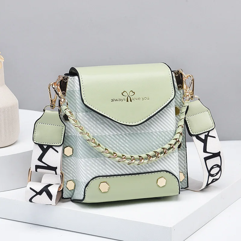 

2025 PU Mini Crossbody Bag | Trendy Chain Strap Shoulder Purse with Inner Pocket | Multi-Color Options